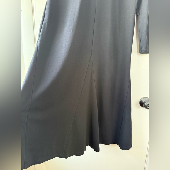 Boden Bella Ponte Midi Dress Classic Minimalist Solid Black Plus Size 16-18 - Picture 8 of 11